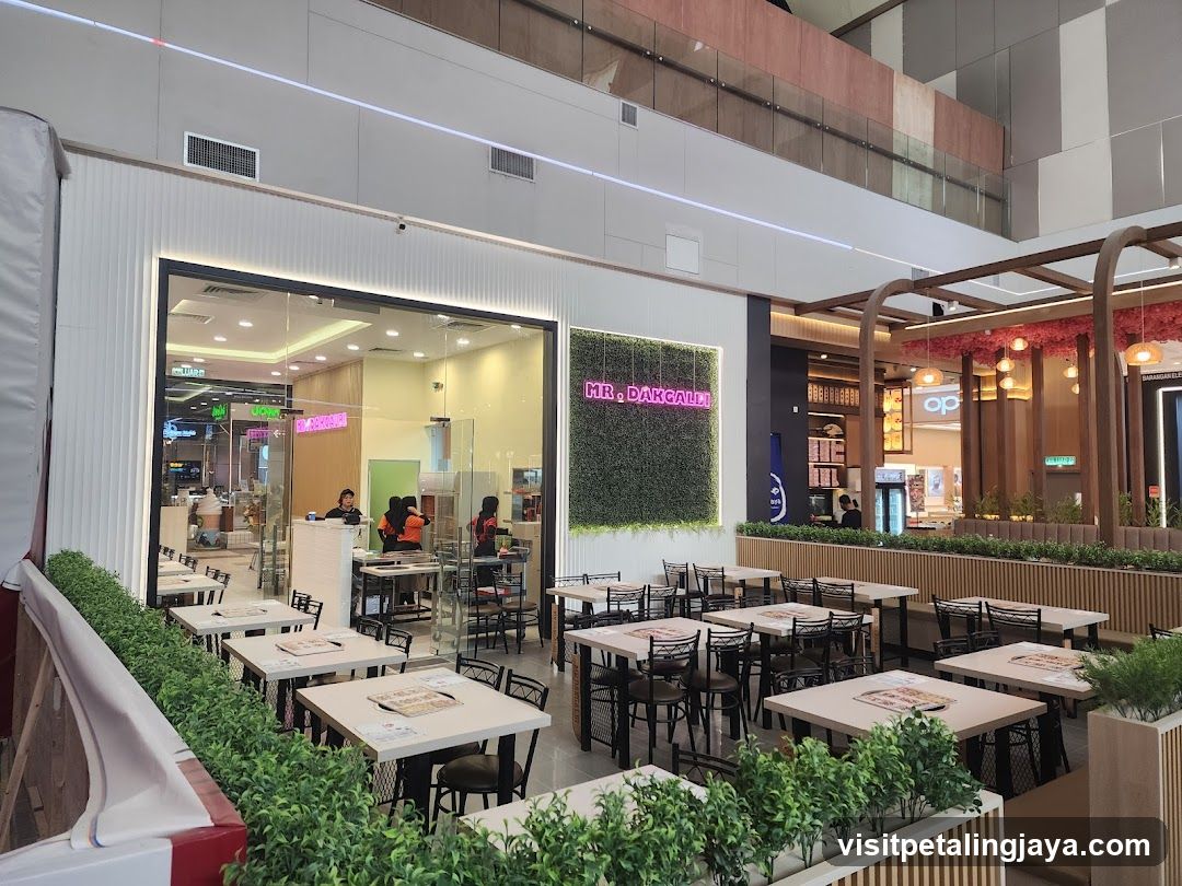 Dining Area with Greenery and Staff