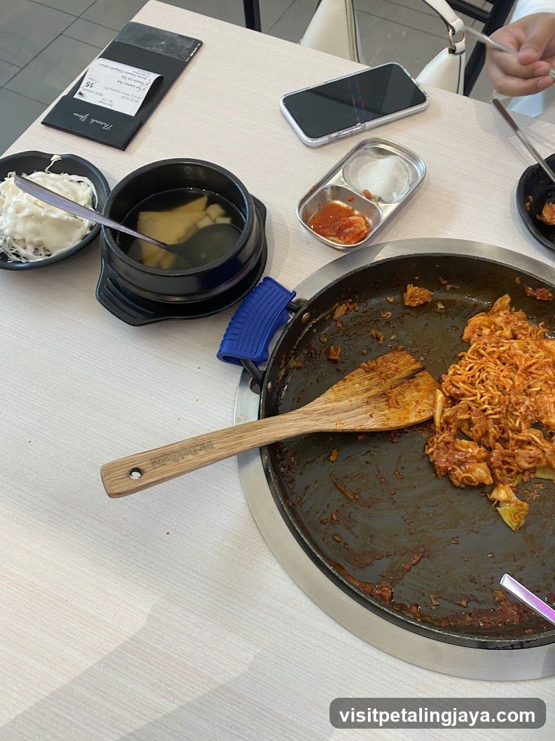 Tabletop dining scene
