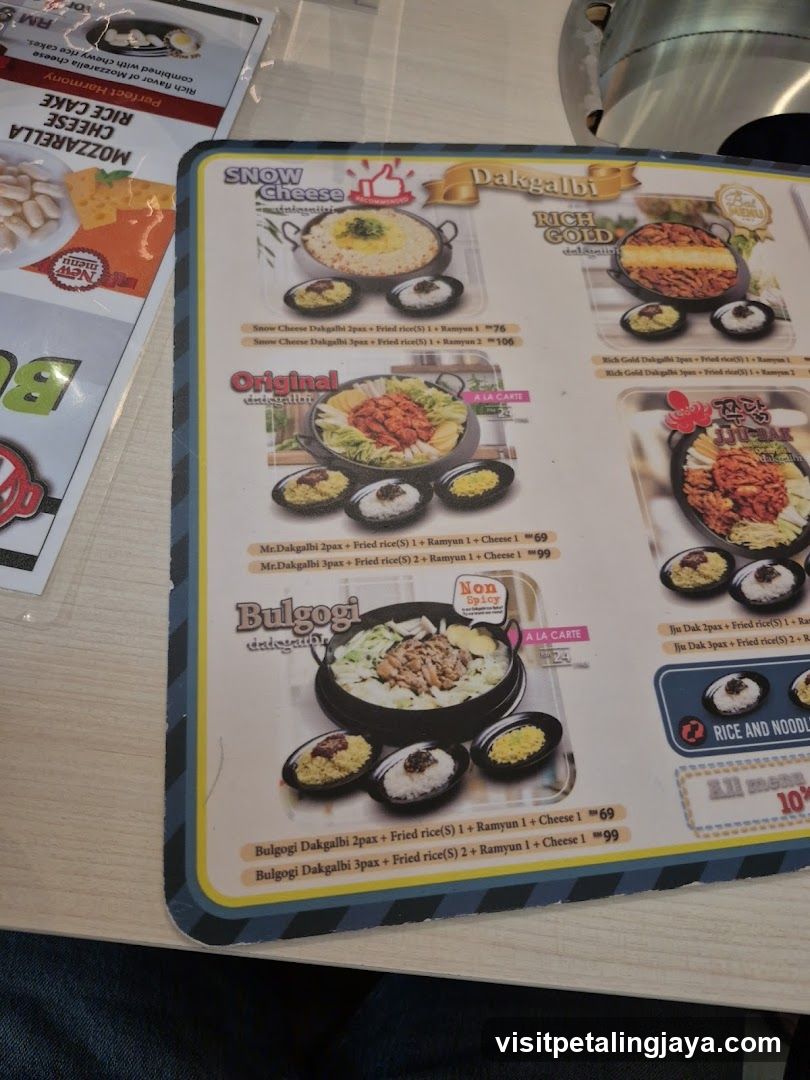 Korean Restaurant Menu