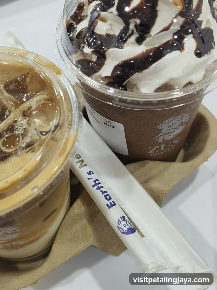 Coffee beverages and straws