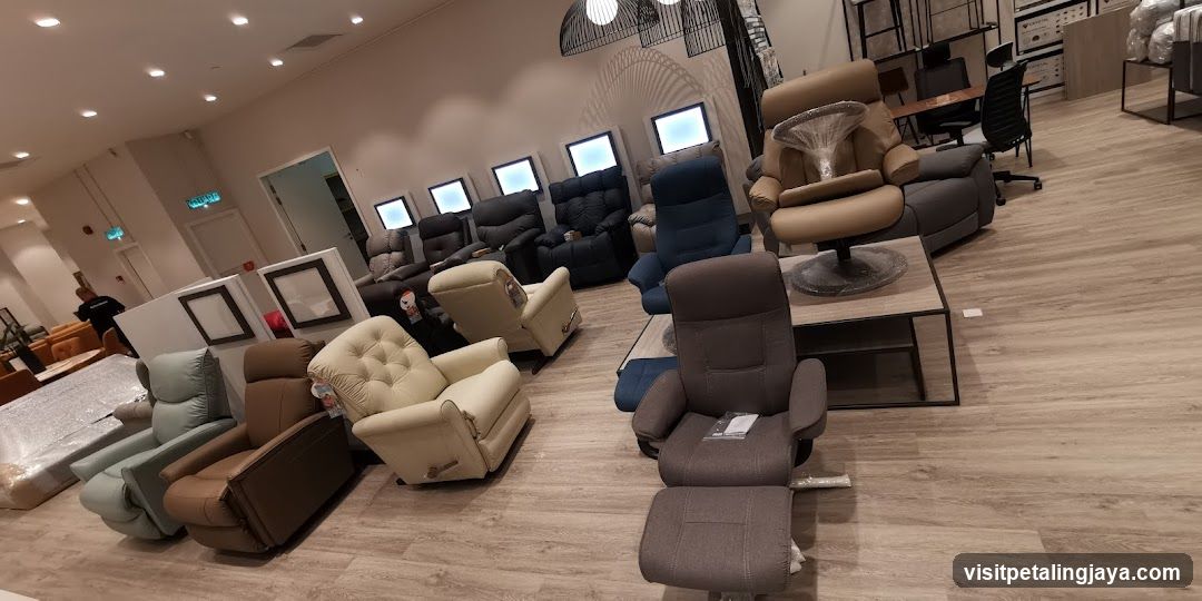 Interior of furniture showroom