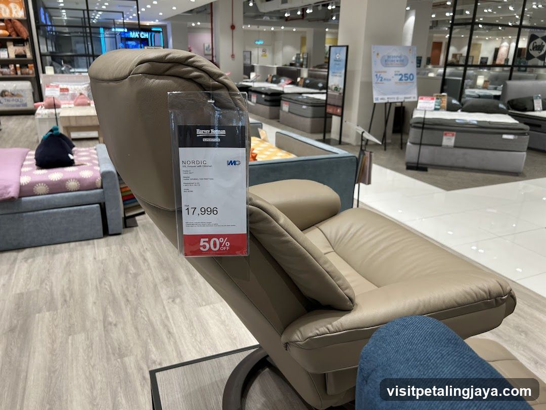 Interior of furniture showroom
