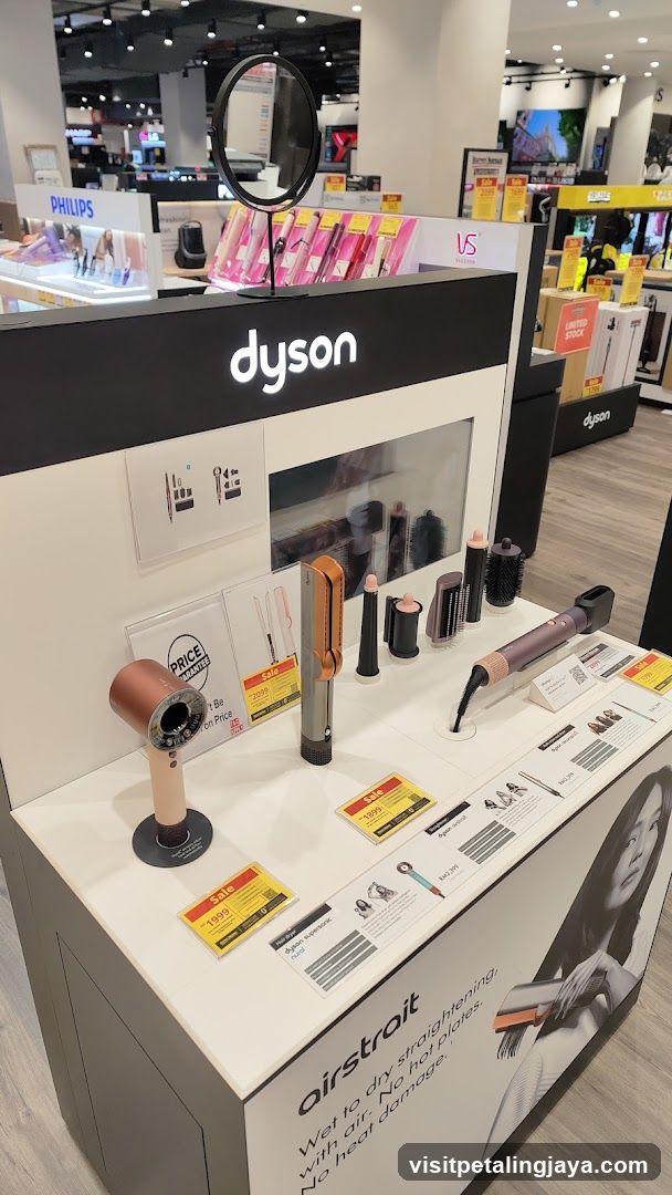 Dyson Product Display in Retail Store
