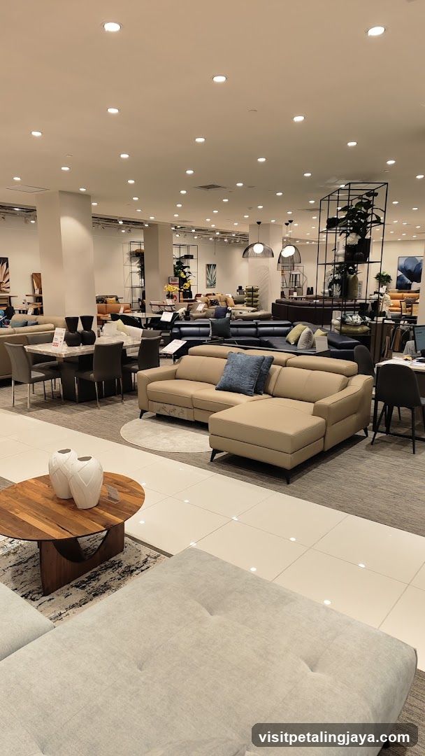 Interior of furniture showroom
