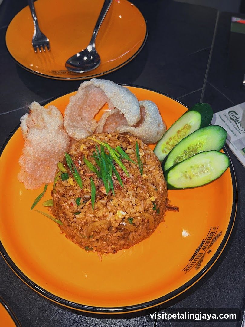 Food Plate on Orange Dish