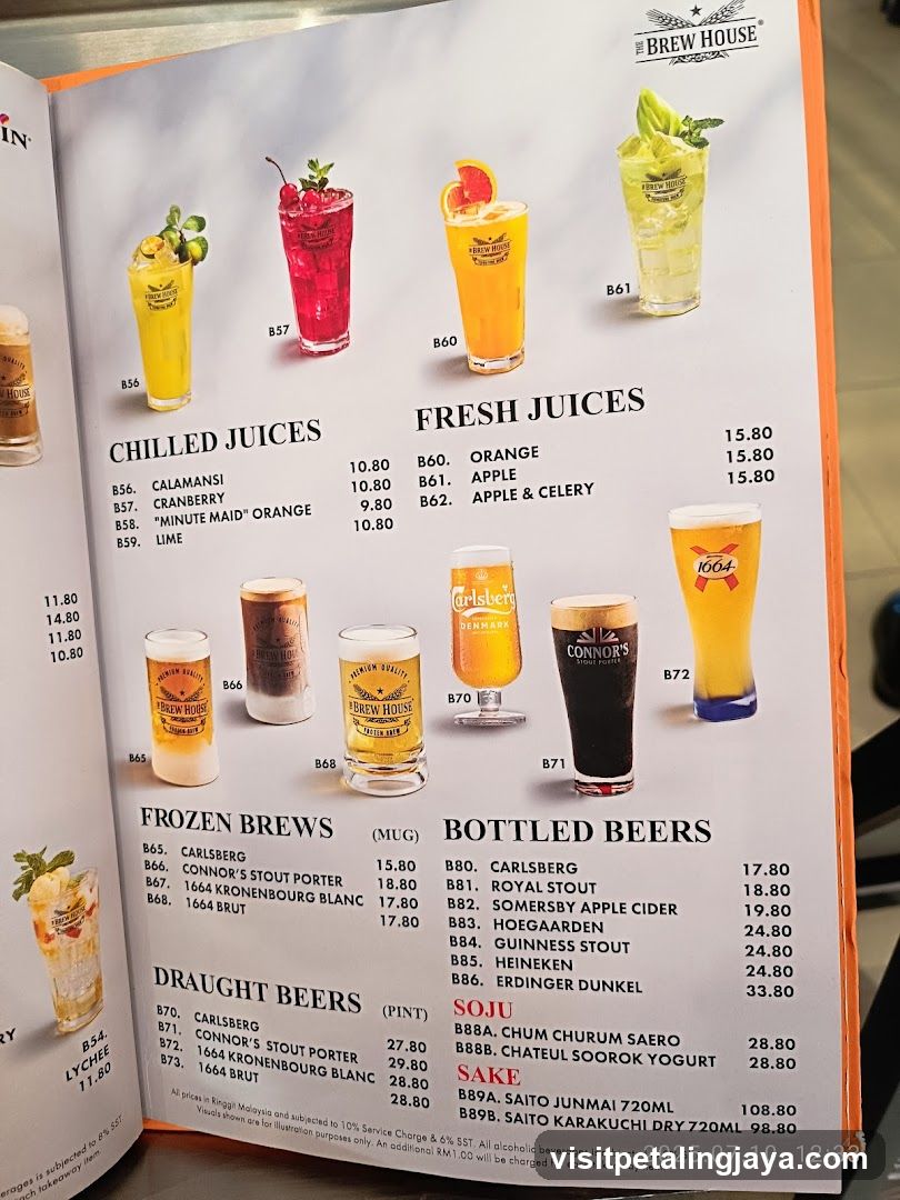 The Brew House Menu