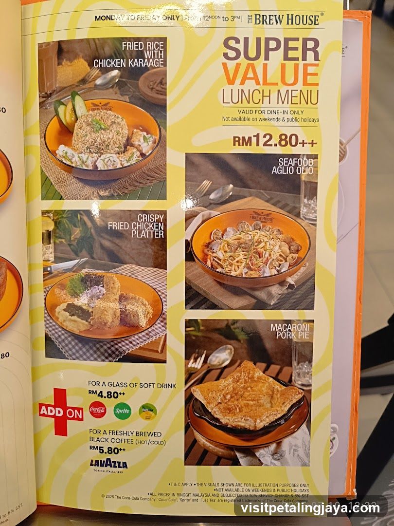 Super Value Lunch Menu - Brew House