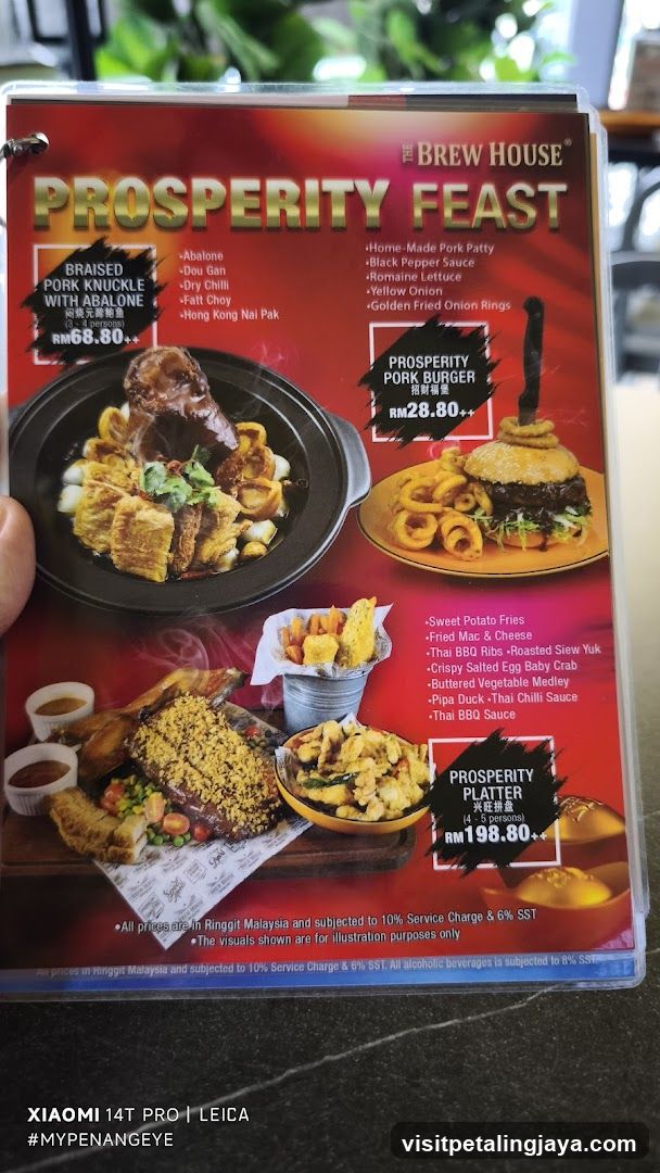Prosperity Feast Menu