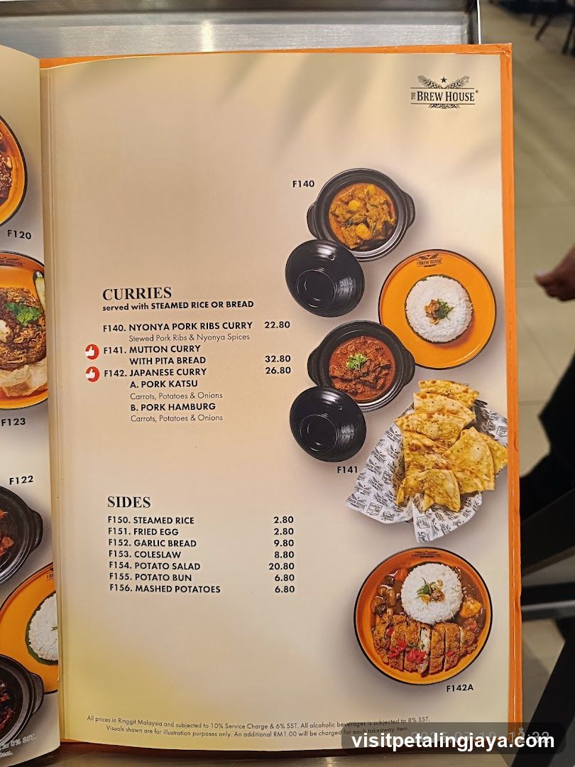 Brew House Menu Page