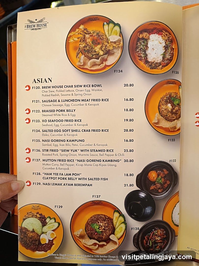 Brew House Asian Menu Page