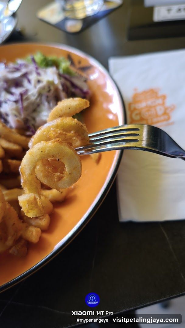 Food and Napkin at Table
