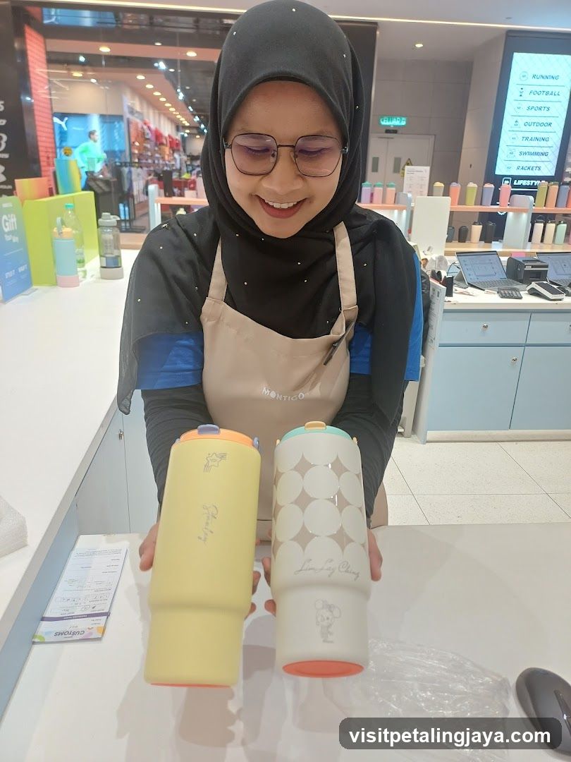 Staff holding products in store