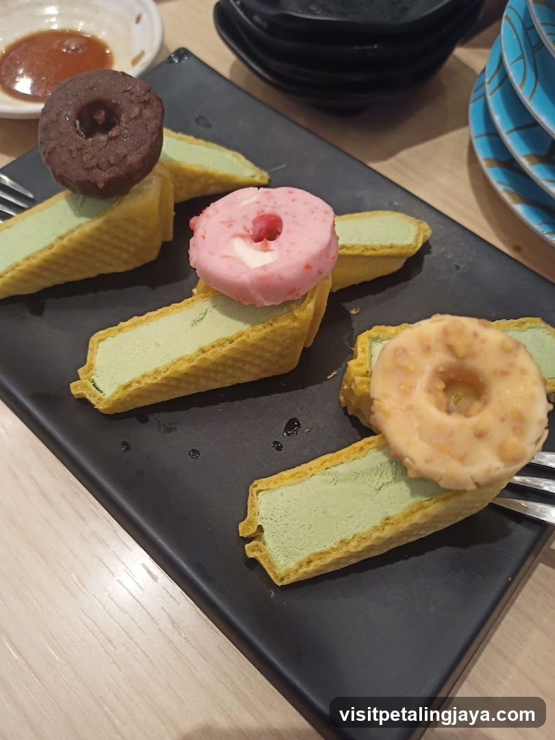 Matcha Donut Waffle Dessert Platter