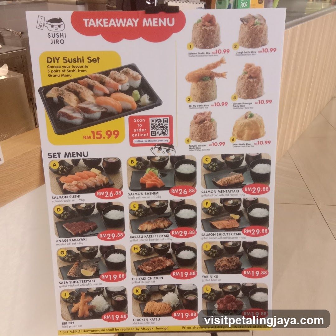 Sushi Jiro Takeaway Menu