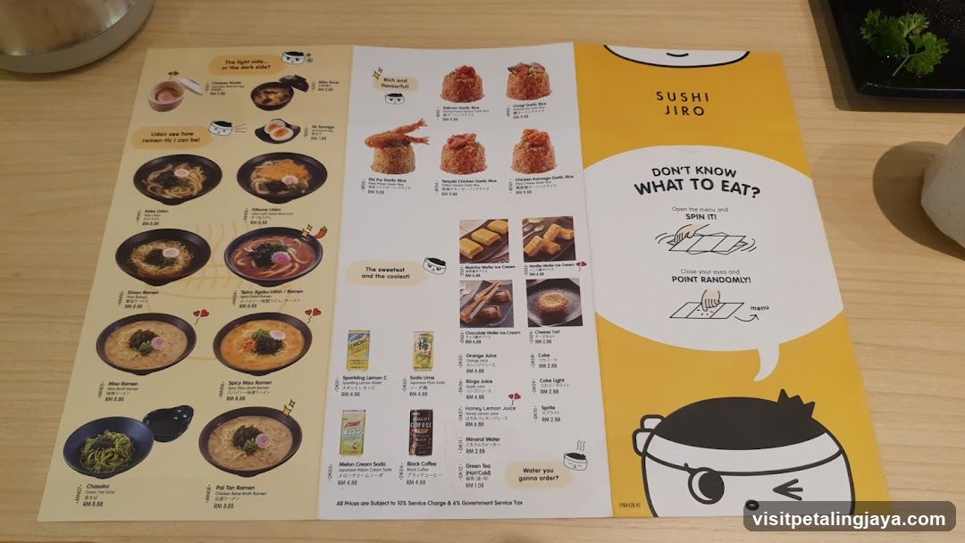 Sushi Jiro Menu