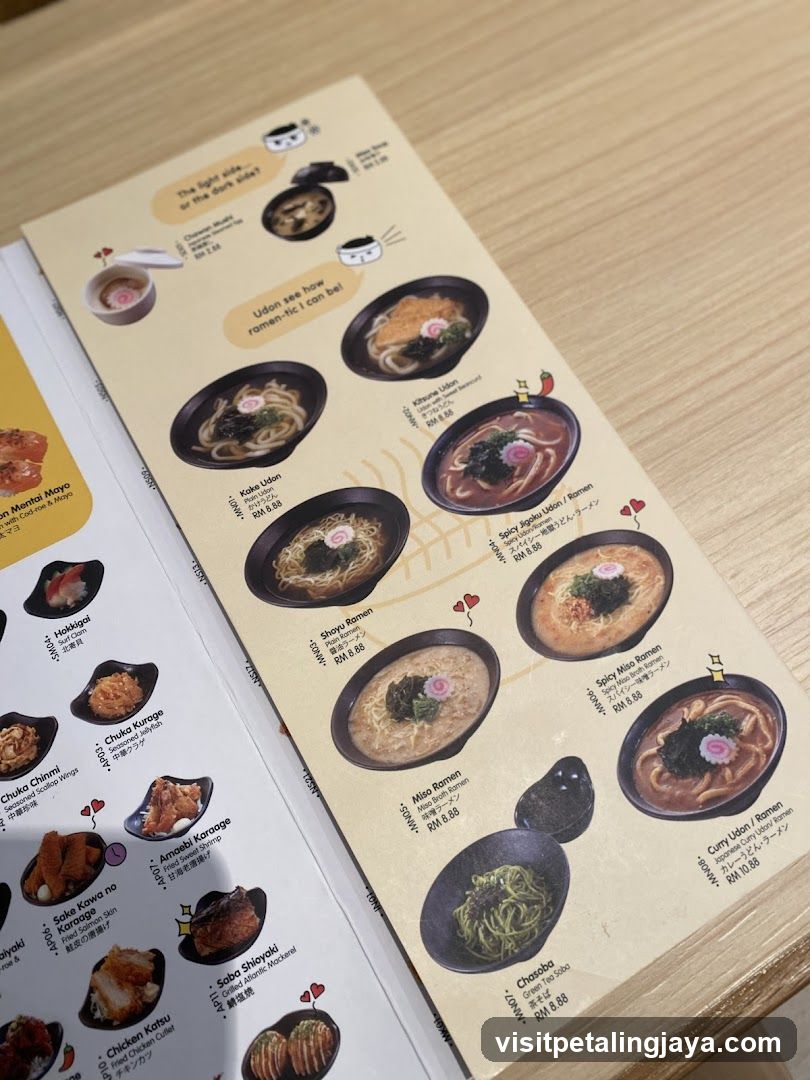 Ramen Menu