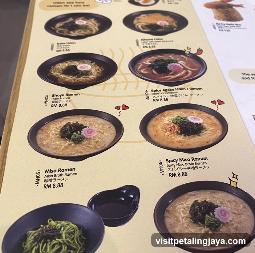 Ramen Menu Page