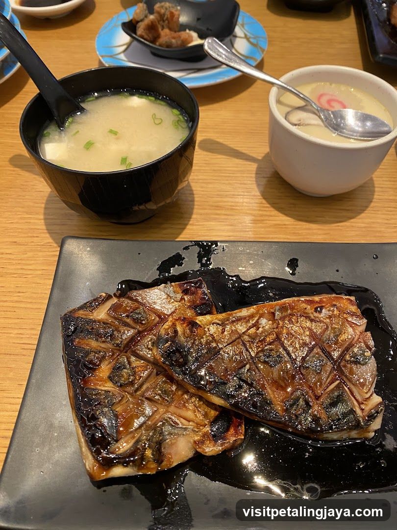 Grilled Fish with Soup Bowls