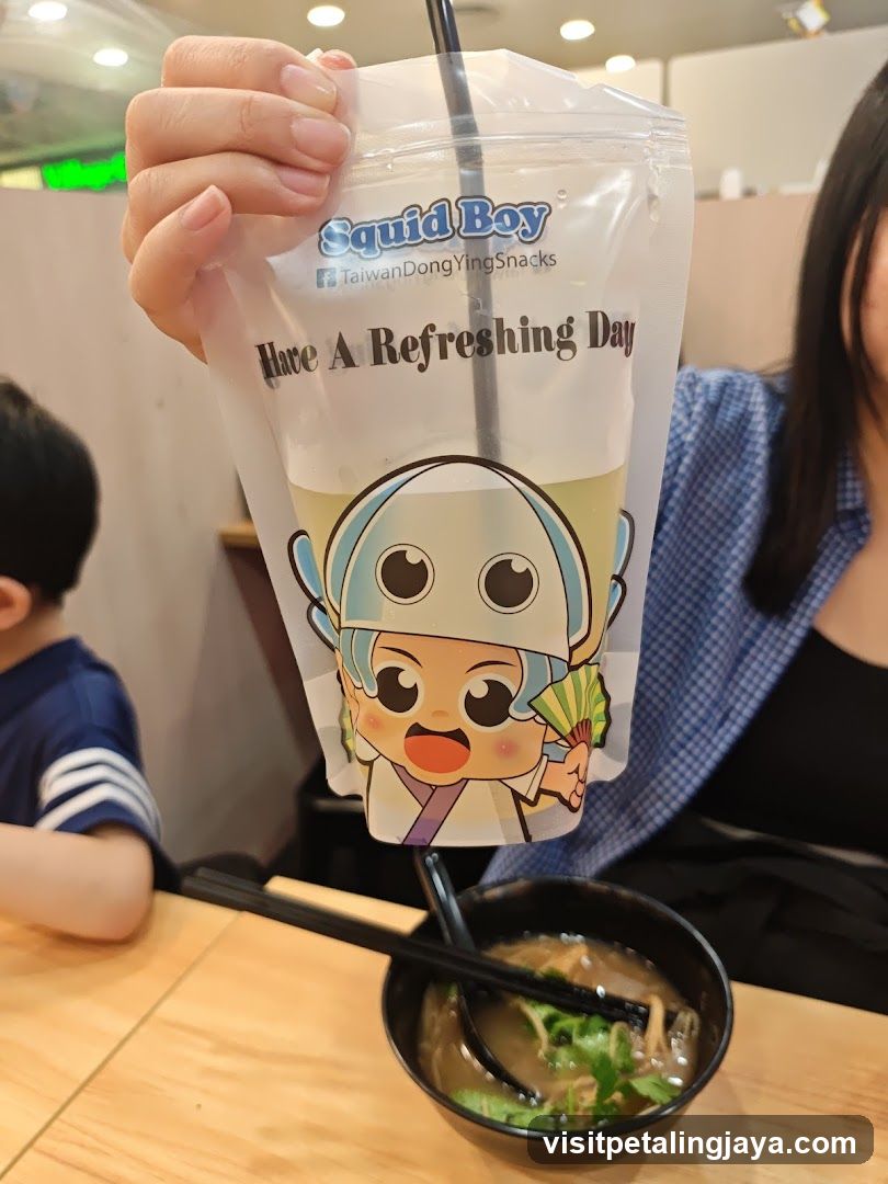 Squid Boy Drink and Soup