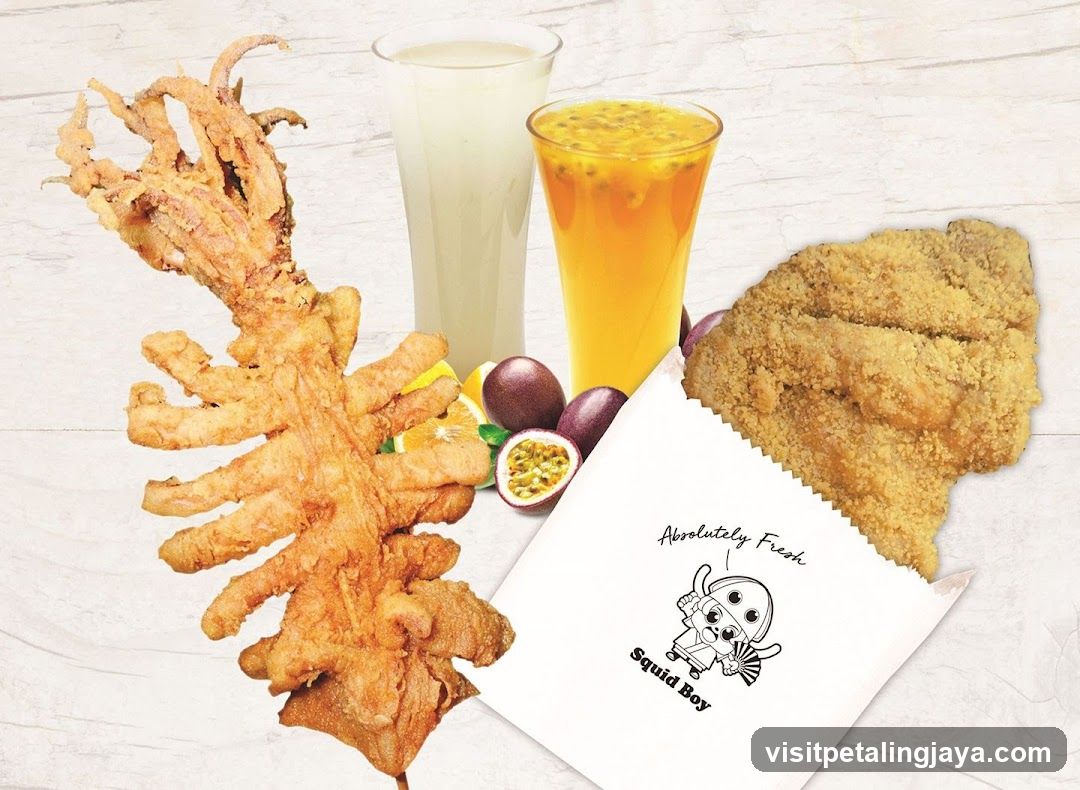 Fried Squid and Chicken with Juices
