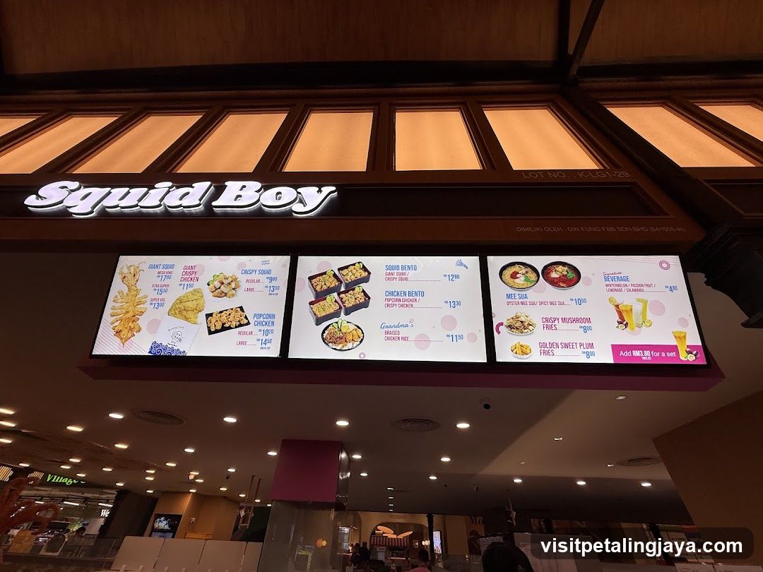 Squid Boy Menu Board