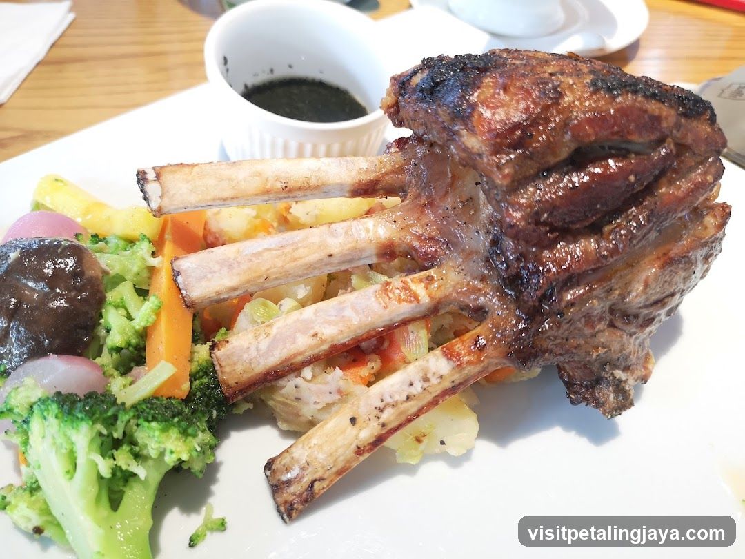 Grilled Lamb Rack with Vegetables