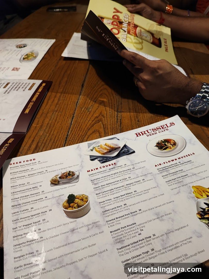Brussels Beer Cafe Menu Spread