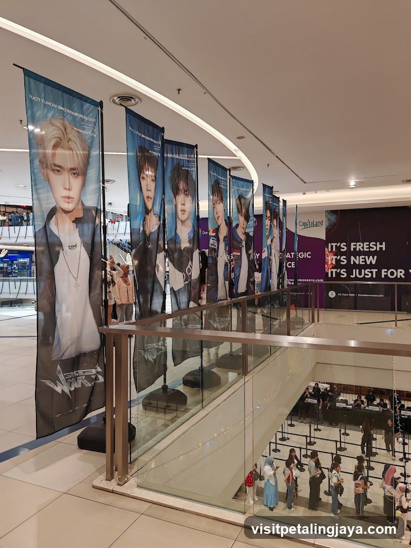 K-pop Idol Promotional Banners in Mall