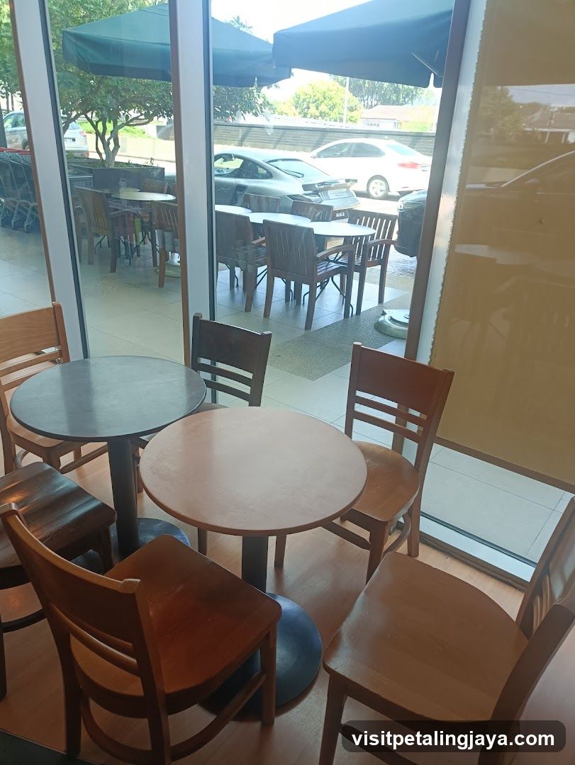 Interior View of Restaurant with Outdoor Seating