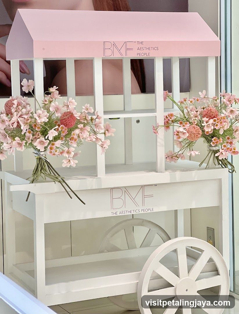 BME Aesthetics People Flower Cart Display