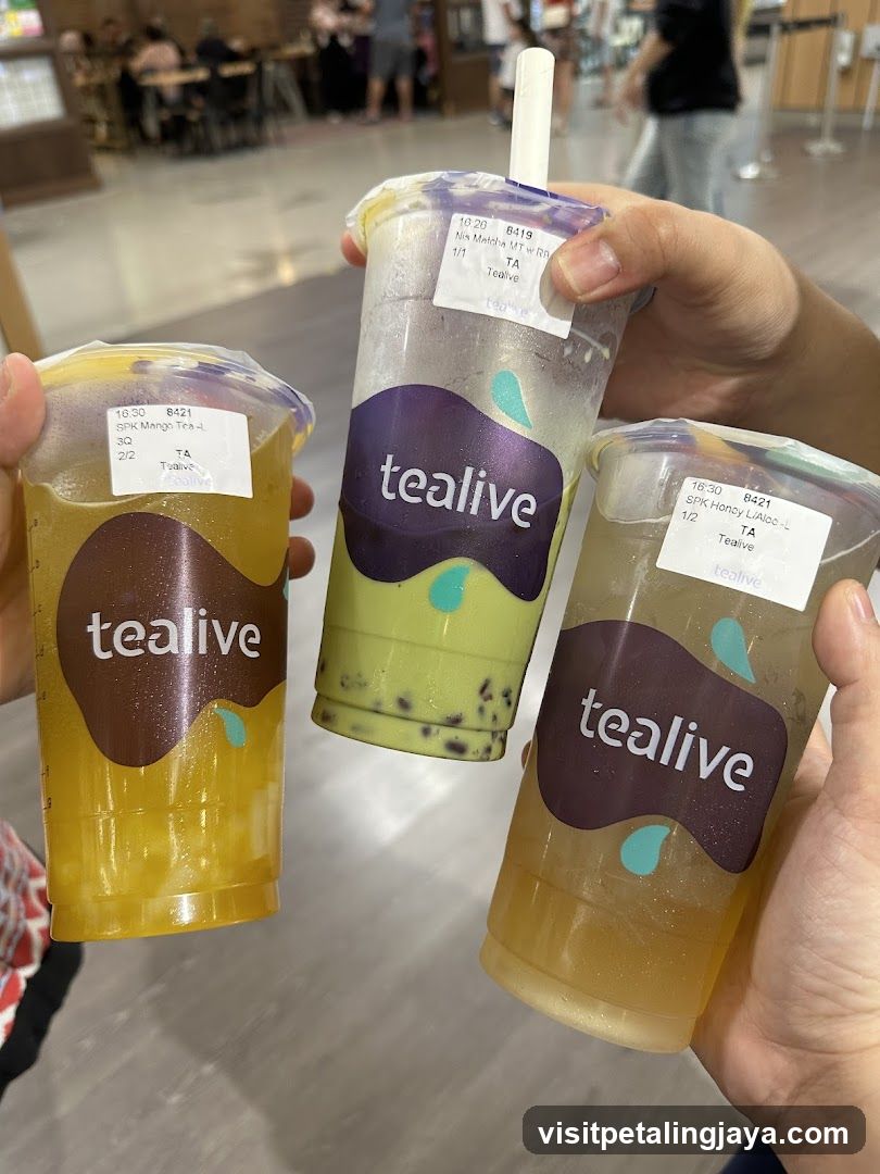 Tealive Drinks Display