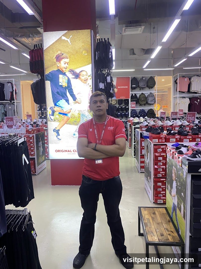 Sports Store Interior with Staff