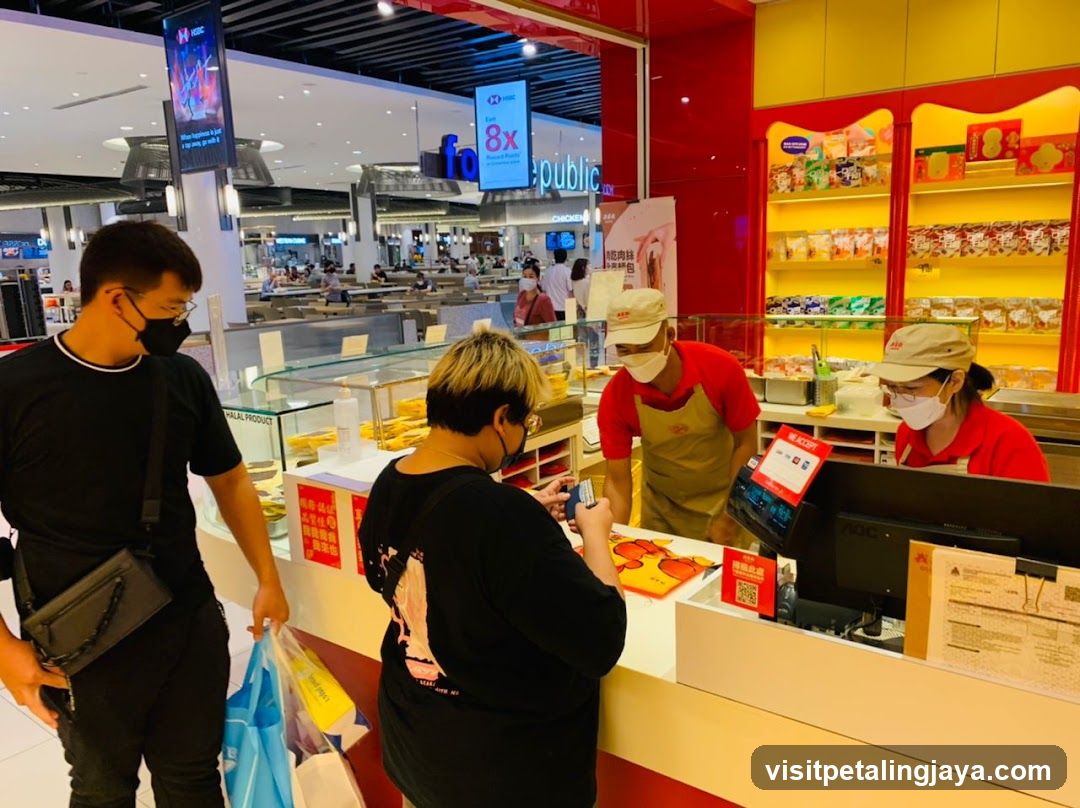 Customers at a convenience store counter