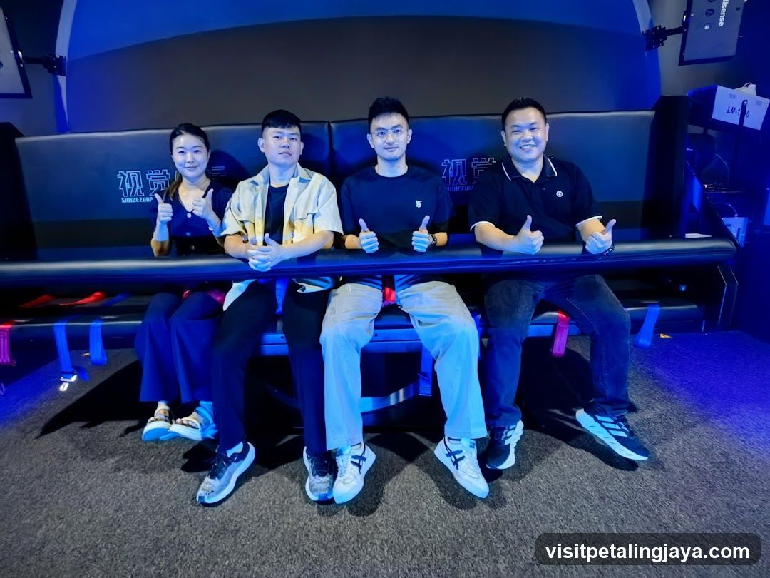 Group photo in a cinema or theater lounge