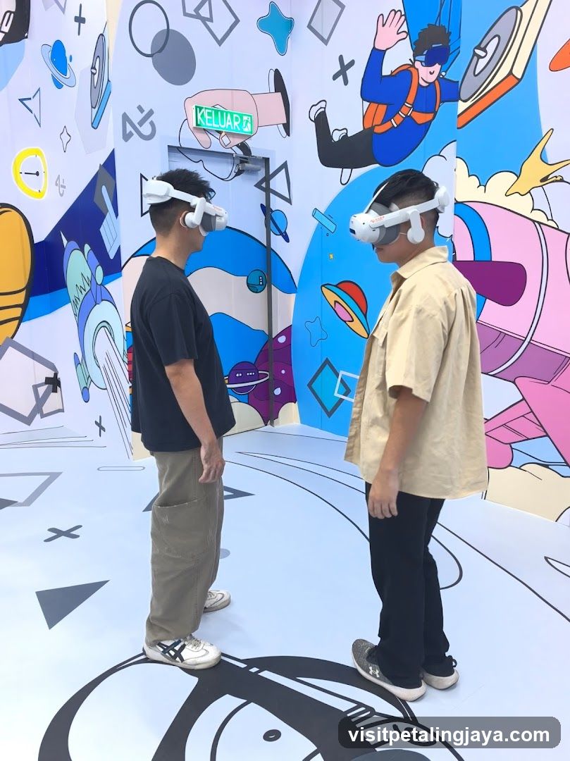 VR Experience in Space-Themed Room