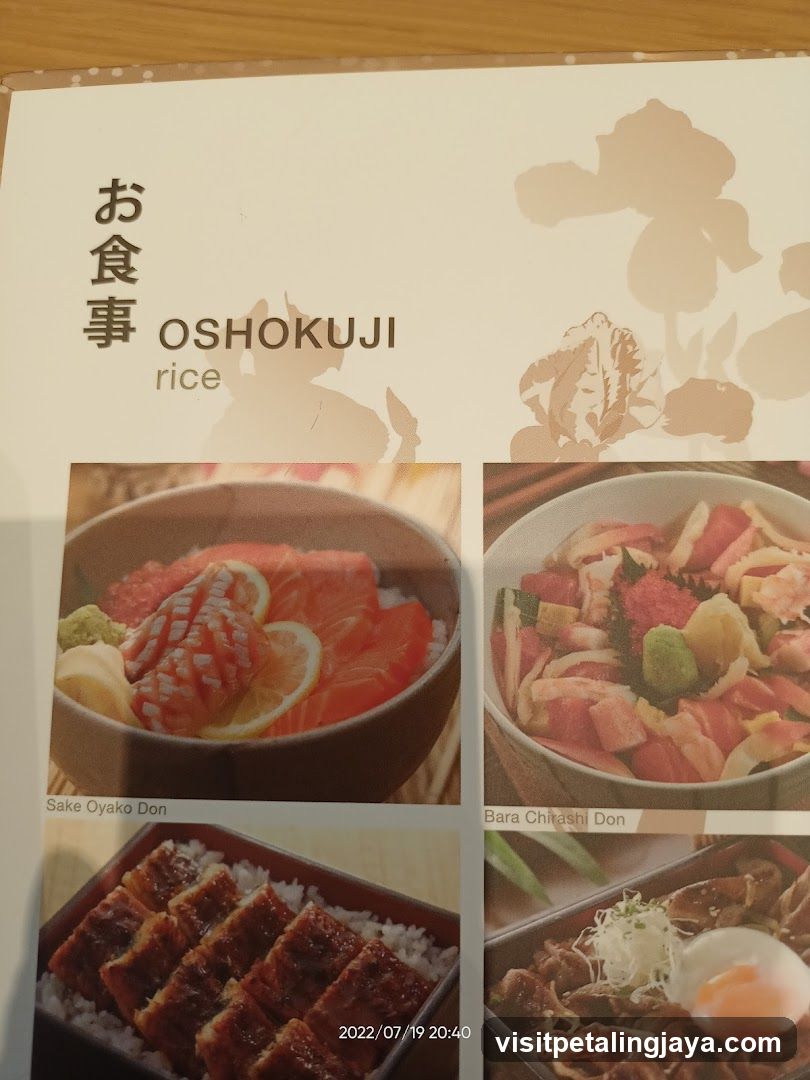 Oshokuji Rice Menu Page
