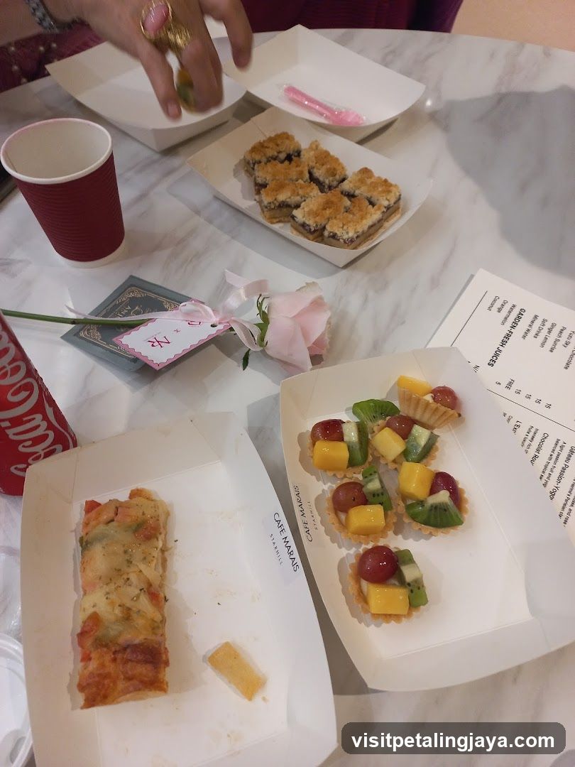 Food and Drink Spread on Table