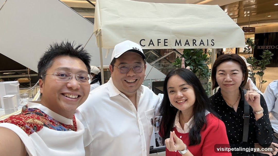 Group photo at Cafe Marais