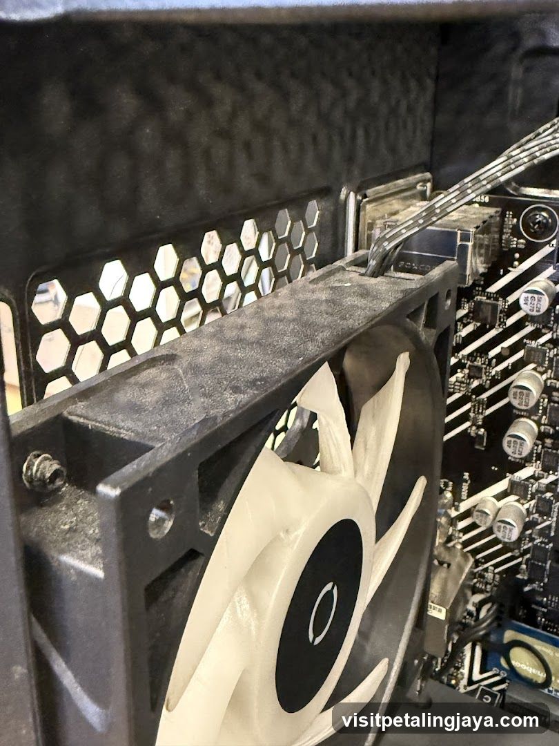 Computer Interior with Dusty Fan