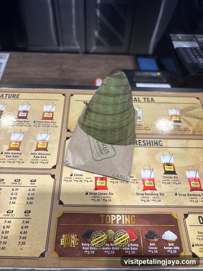 Boba Tea Menu Display with Zongzi