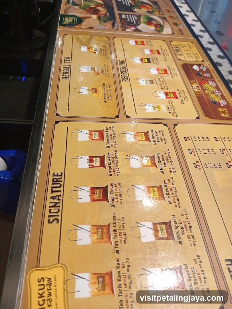 Kopikaw Menu Board