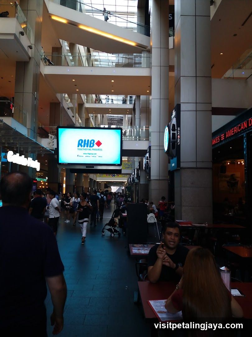 Shopping Mall Interior with RHB Advertisement