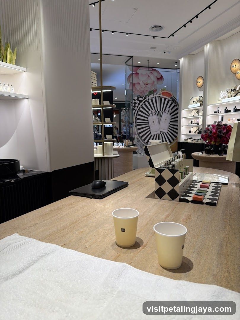 Interior of a luxury retail store