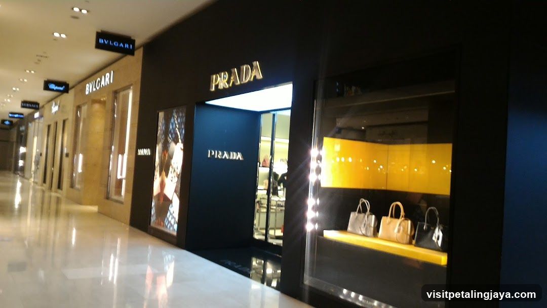 Luxury Storefronts in Mall Corridor