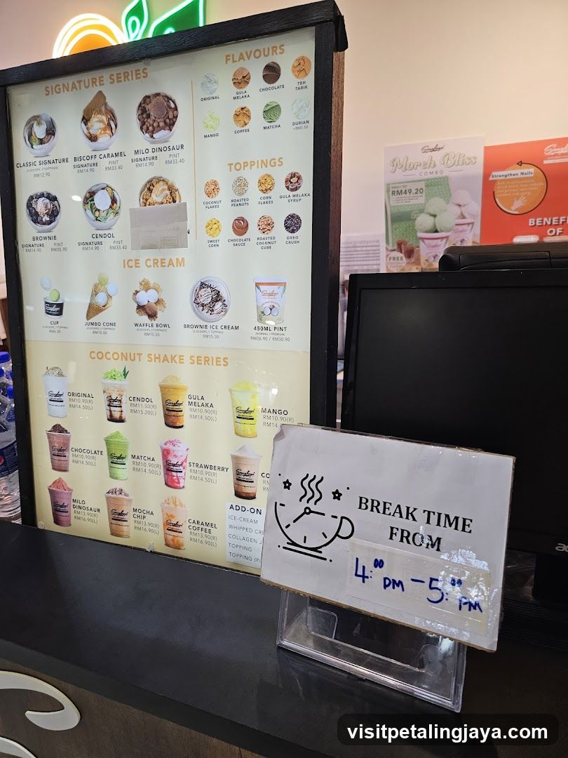 Ice Cream Shop Menu Board