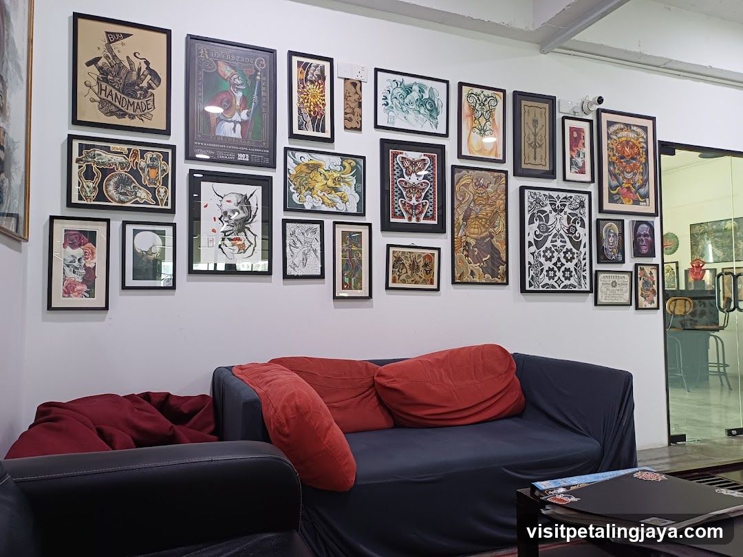 Interior Gallery Wall with Sofa