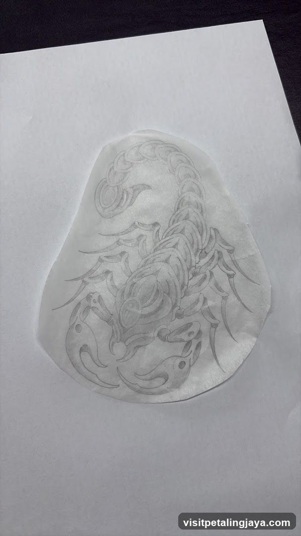 Scorpion Tattoo Design Sketch
