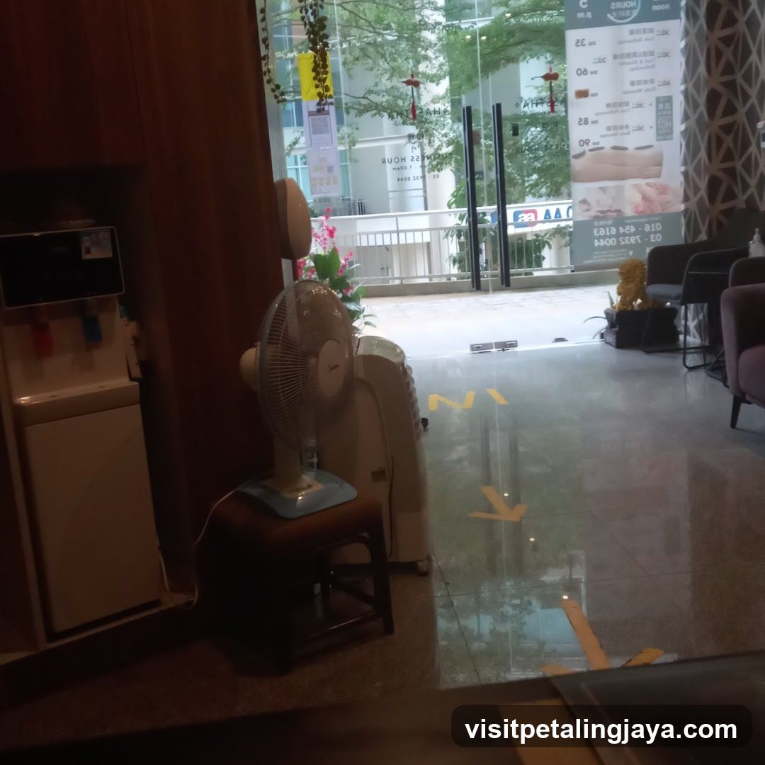 Interior View with Fan and Water Dispenser