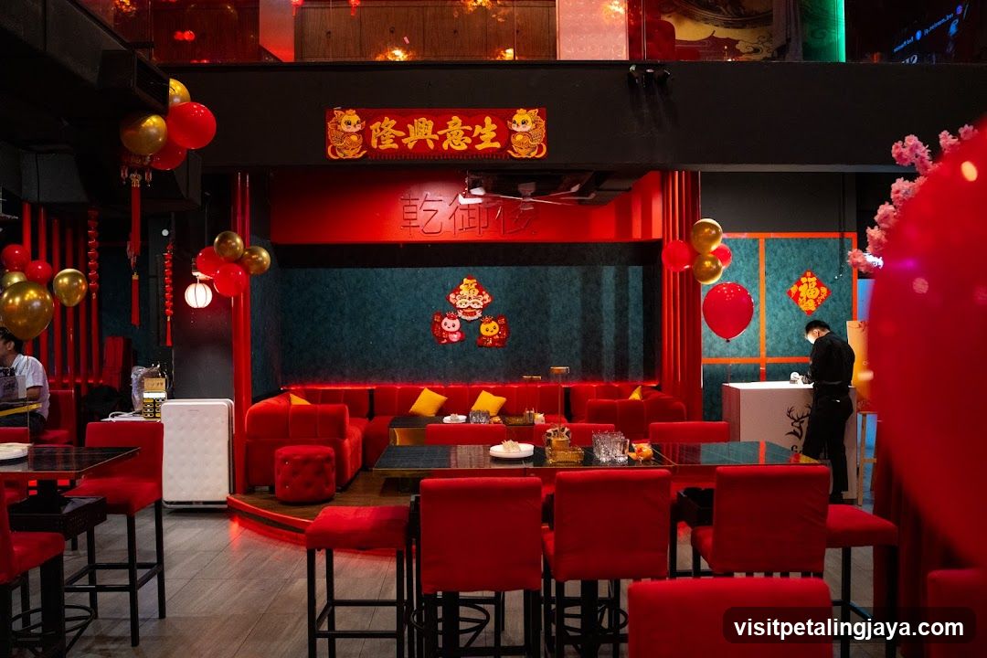 Red Themed Interior with Decorations