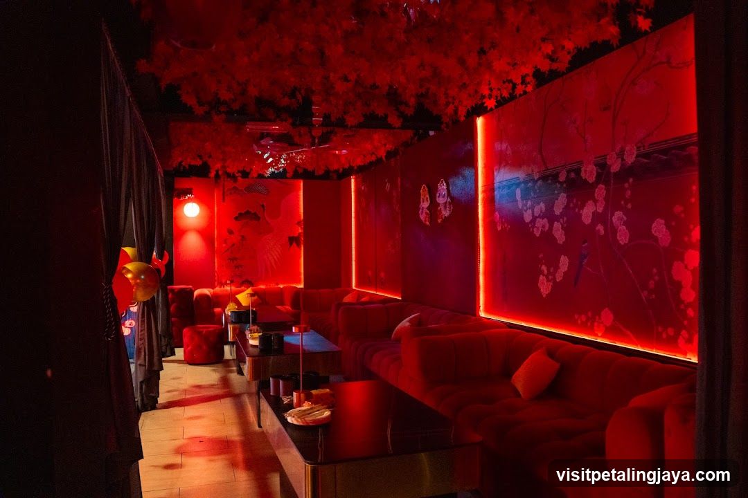 Red Themed Interior Lounge